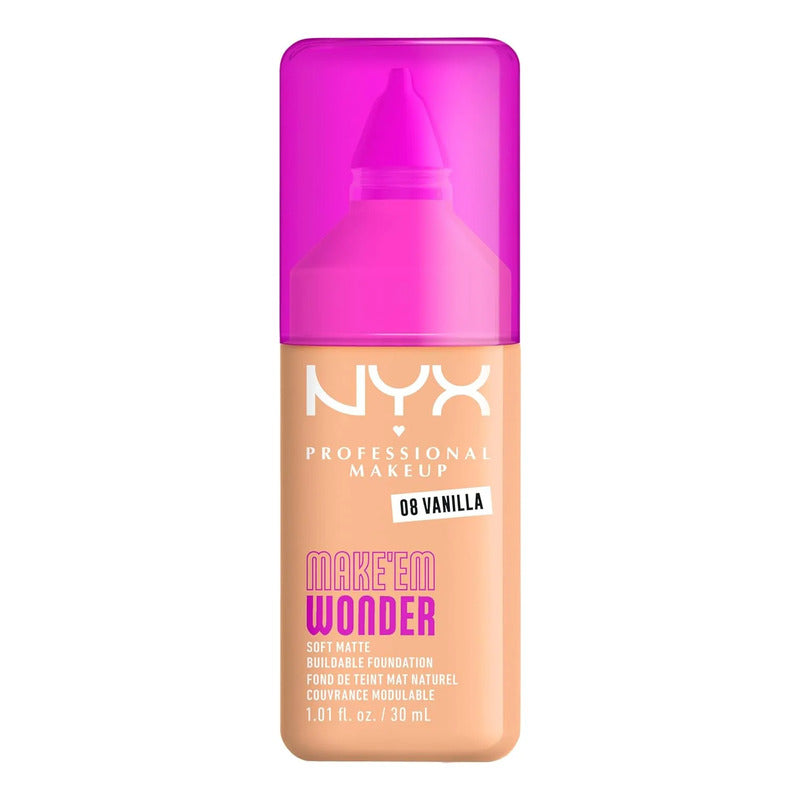 Base De Maquillaje Nyx Make Em Wonder Soft Matte 08 Vanilla