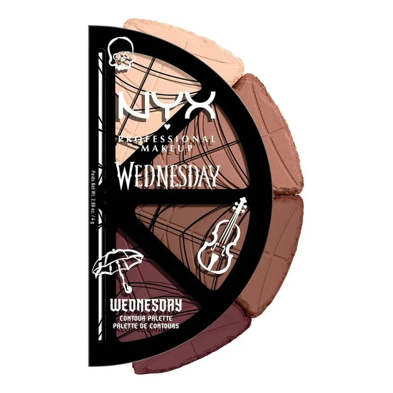Paleta Wednesday De Rubor, Iluminador Y Contorno Nyx Wednesday