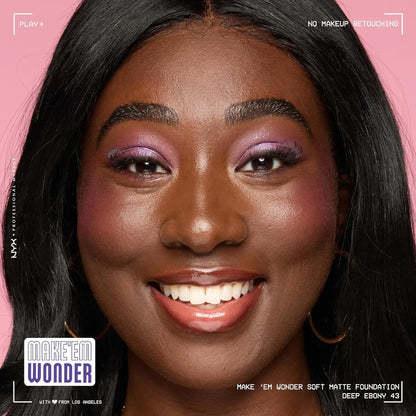 Base De Maquillaje Nyx Make Em Wonder Soft Matte 43 Deep Ebony