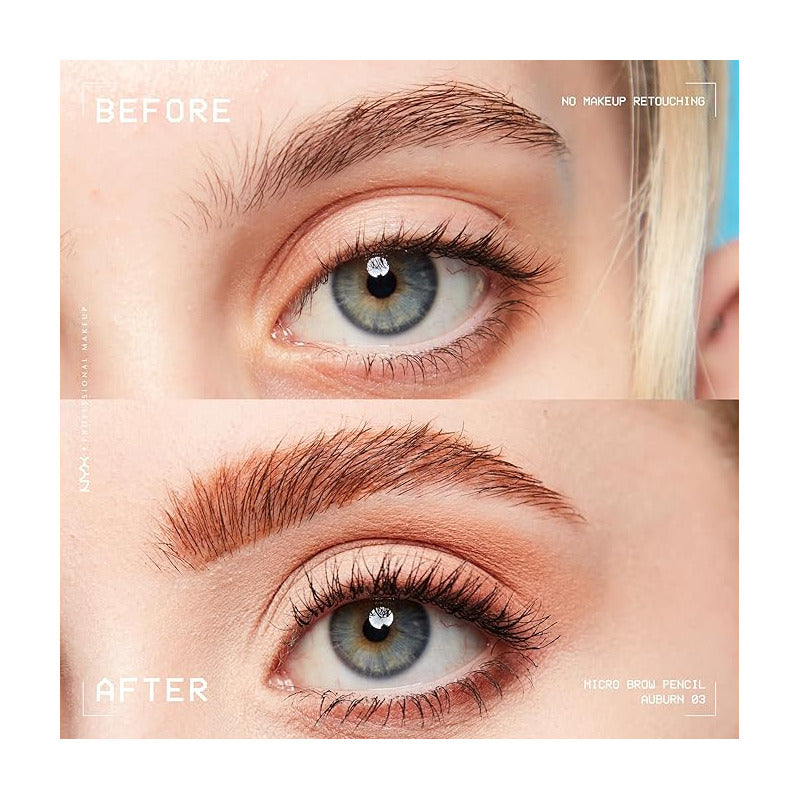 Nyx | Micro Brow Pencil | Delineador Cejas Retráctil 2 En 1