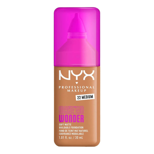 Base De Maquillaje Nyx Make Em Wonder Soft Matte 22 Medium