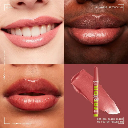 Nyx | Fat Oil Slick Click Shiny Lip Balm | Balsamo Labial 03- No Filter Needed