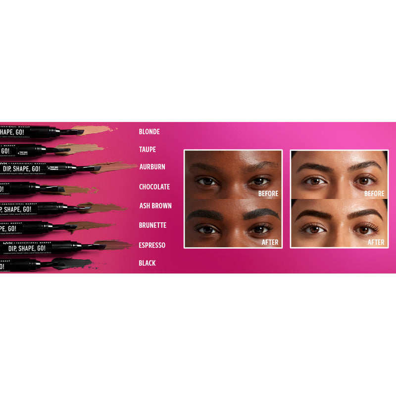 Nyx | Dip, Shape, Go! Brow Pomade | Delineador Cejas 24h