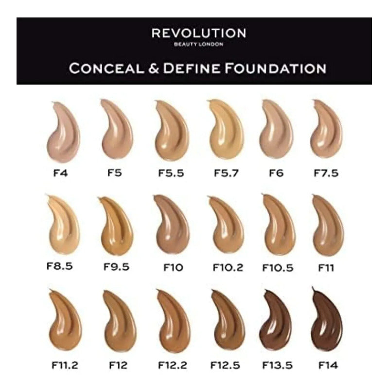 Base De Maquillaje Revolution Conceal & Define F4 F4