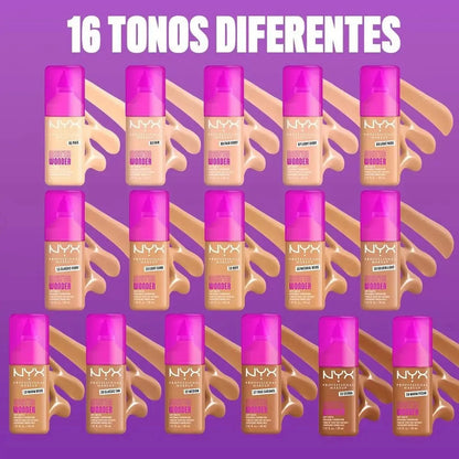 Base De Maquillaje Nyx Make Em Wonder Soft Matte 05 Fair Ivory
