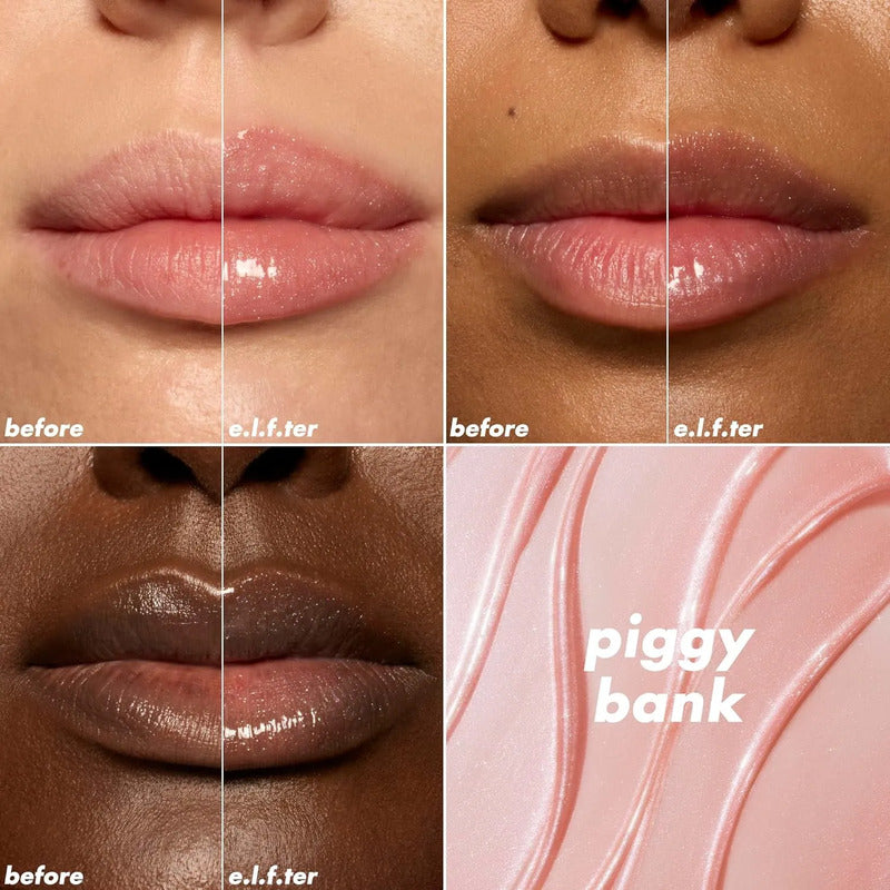 Elf | Glow Reviver Lip Oil Plumping | Gloss Voluminizador Piggy Bank