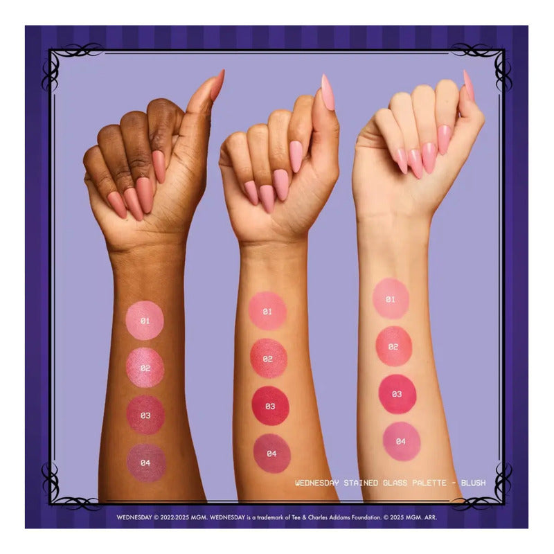 Nyx Wednesday Enid Paleta Rubor Rosa 4 Tonos Rosa Fucsia Coral