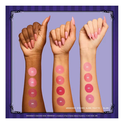 Nyx Wednesday Enid Paleta Rubor Rosa 4 Tonos Rosa Fucsia Coral