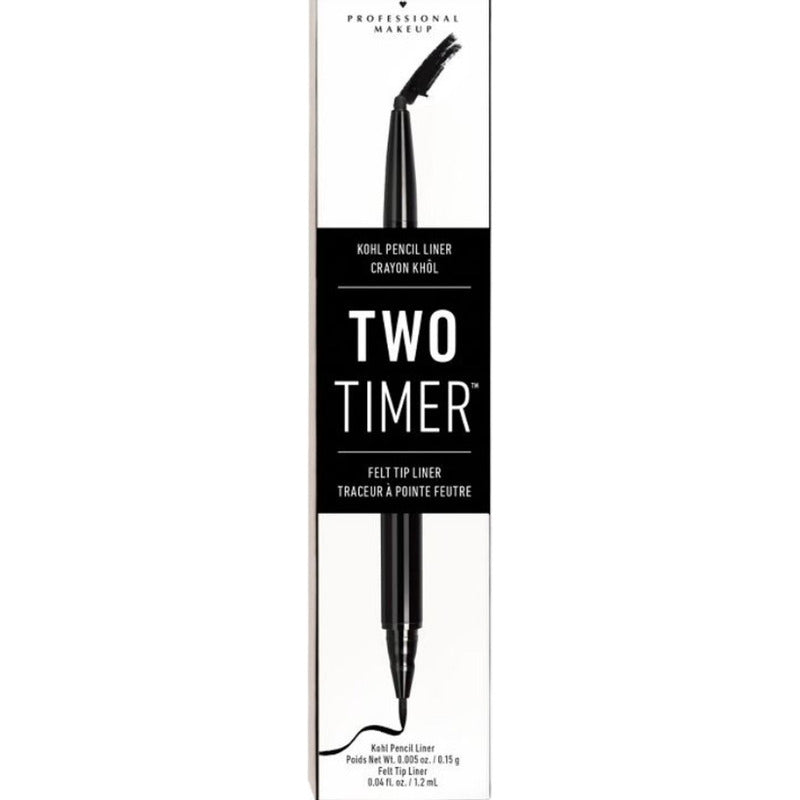 Nyx | Two Timer Liner | Delinador Ojos 2 En 1 Jet Black Tt01 Satinado