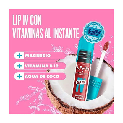 Nyx | Lip I.v | Tinta De Labios Efecto Gloss Color 17 Petal Pourin