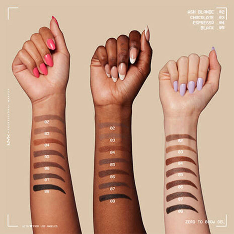 Nyx | Zero To Brow | Gel Para Cejas Con Color