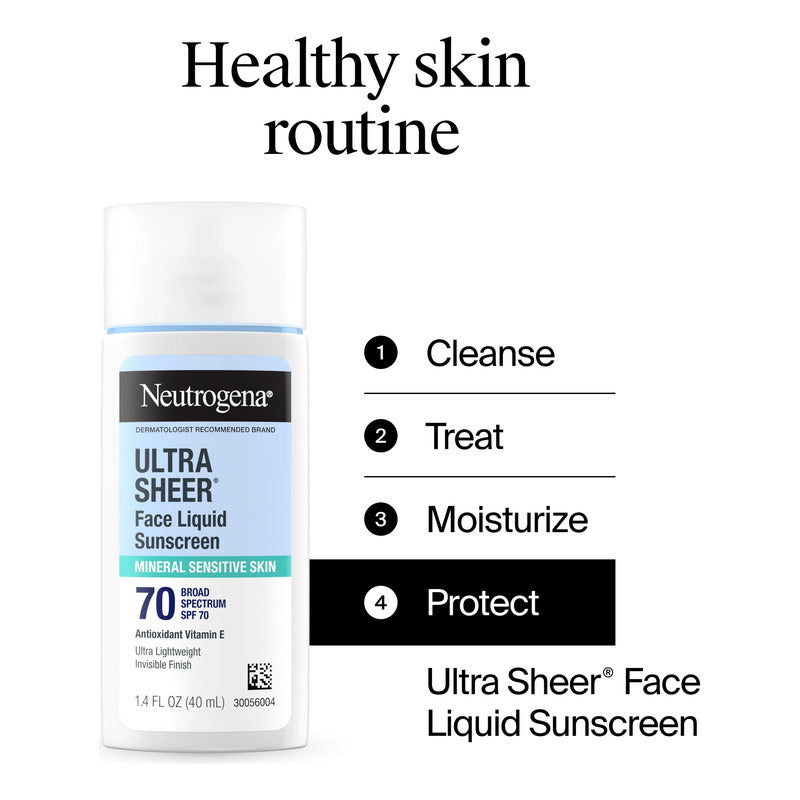 Neutrogena| Ultra Sheer Face Liquid Fps 70 - Protector Solar