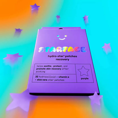 Starface Hydro-star Patches Recovery Morado, 32 Pzas Mixta Día/noche