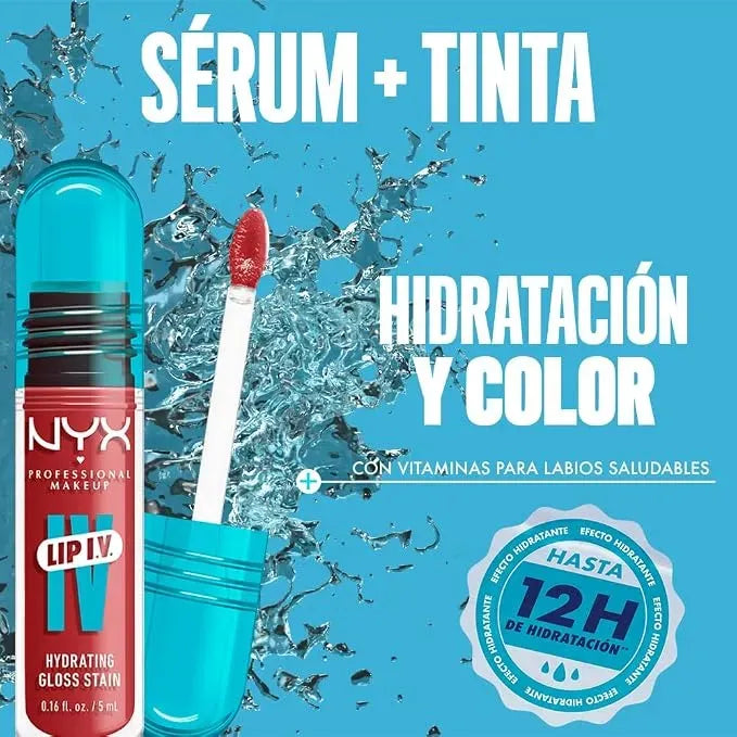 Nyx | Lip I.v | Tinta De Labios Efecto Gloss Color 17 Petal Pourin