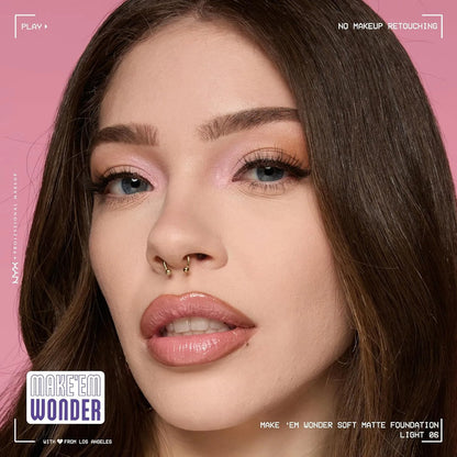 Base De Maquillaje Nyx Make Em Wonder Soft Matte 06 Light