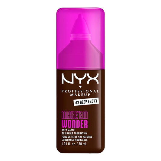Base De Maquillaje Nyx Make Em Wonder Soft Matte 43 Deep Ebony