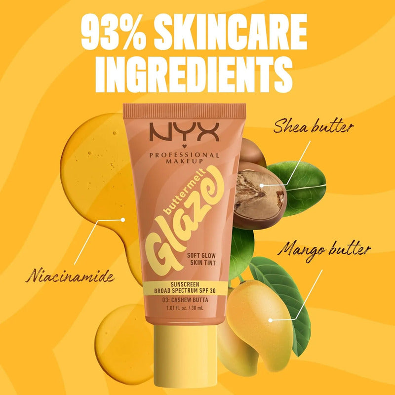 Base De Maquillaje Buttermelt Glaze Nyx Professional Makeup 03 Cashew Butta