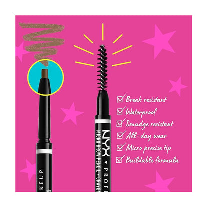 Nyx | Micro Brow Pencil | Delineador Cejas Retráctil 2 En 1