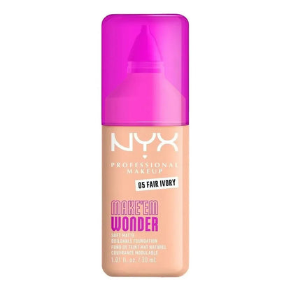 Base De Maquillaje Nyx Make Em Wonder Soft Matte 05 Fair Ivory