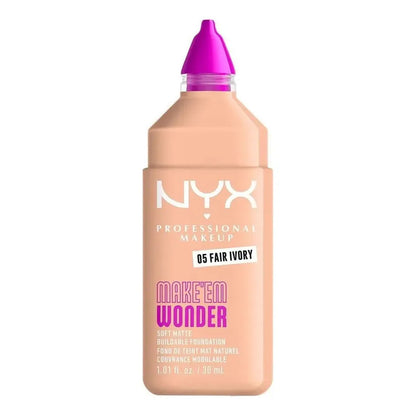 Base De Maquillaje Nyx Make Em Wonder Soft Matte 05 Fair Ivory