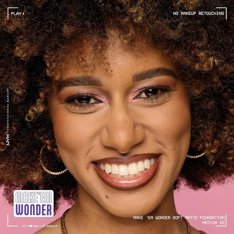 Base De Maquillaje Nyx Make Em Wonder Soft Matte 22 Medium