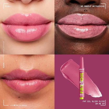 Nyx | Fat Oil Slick Click Shiny Lip Balm | Balsamo Labial Dm Me - Magenta