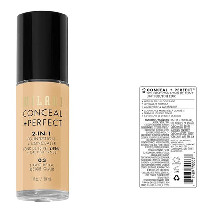 Milani | Conceal + Perfect 2 En 1  | Base De Maquillaje