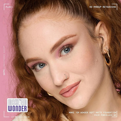 Base De Maquillaje Nyx Make Em Wonder Soft Matte 02 Fair Porcelain