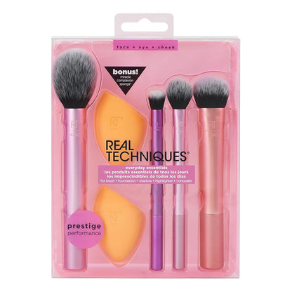 Real Techiques | 4 Brochas, 2 Sponges, Everyday Essentials Rosa