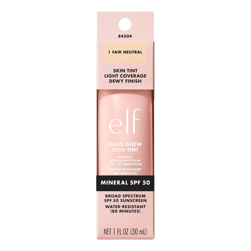 Elf | Halo Glow Skin Tint | Tinta Facial Fps 50 9 Medium Cool