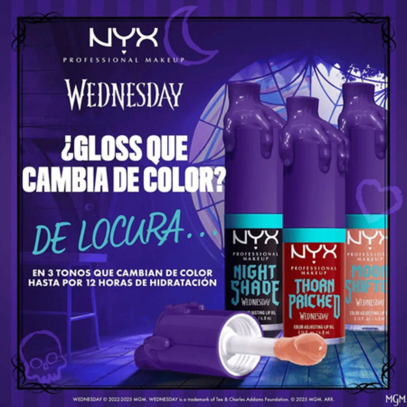 Nyx Wednesday Lip Oil Brillo Labial Moon Shifted 03