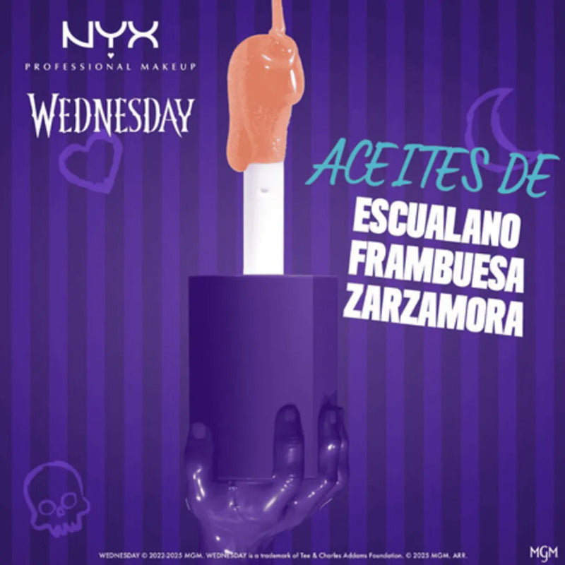Nyx Wednesday Lip Oil Brillo Labial Moon Shifted 03