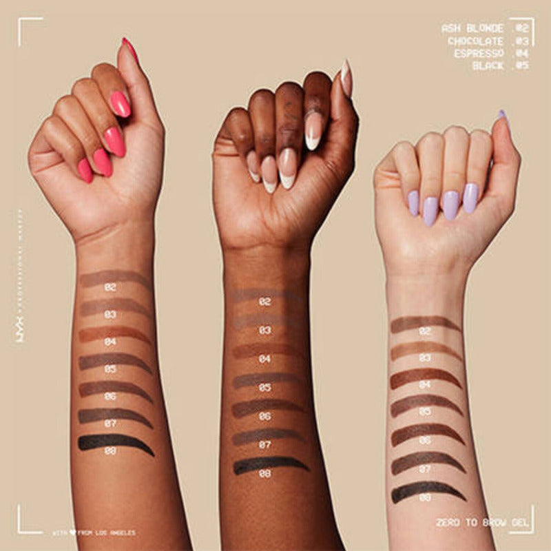 Nyx | Zero To Brow | Gel Para Cejas Con Color