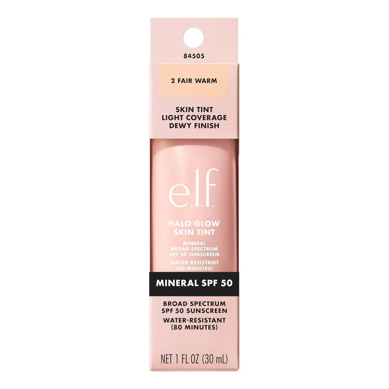 Elf | Halo Glow Skin Tint | Tinta Facial Fps 50 2 Fair Warm